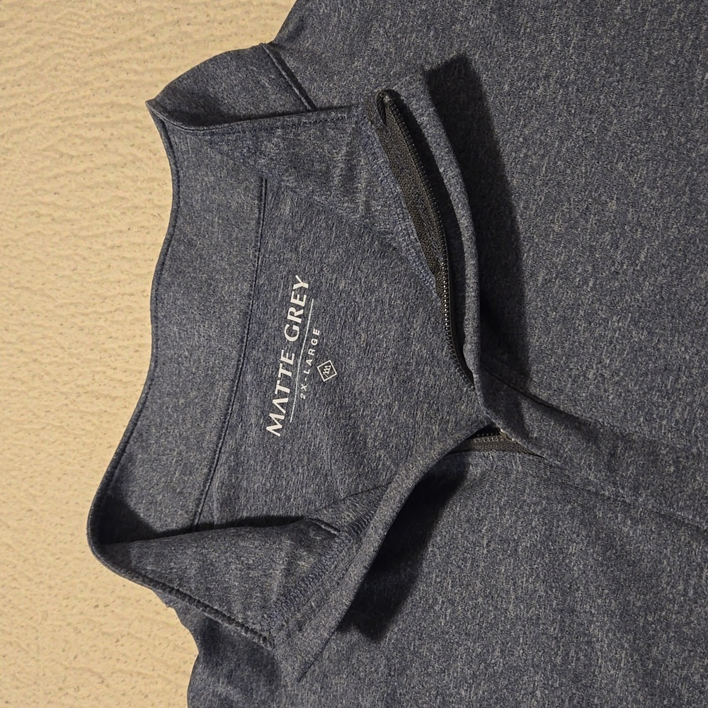 Matte Grey half-zip size 2XL